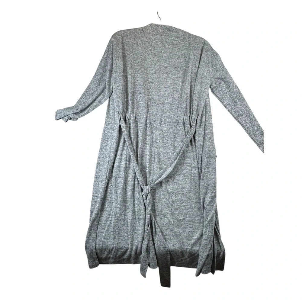 Banana Republic Womens Gray Duster Cardigan Long Sleeve Belted Medium Minimilist